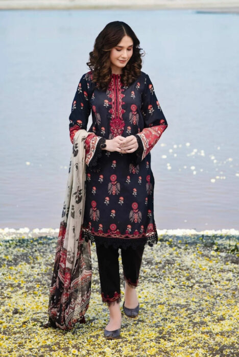 3 Piece Stitched Embroidered Suit By Ravi Kinare Collection From M.Basics By Maria.B - 19