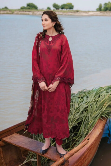 3 Piece Stitched Embroidered Suit By Ravi Kinare Collection From M.Basics By Maria.B - 02
