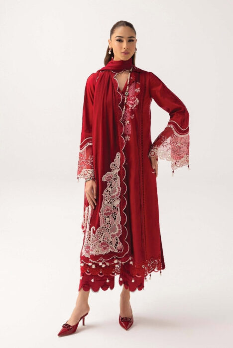 3 Piece Stitched Luxury Suits From Qalamkar Basic Pret'25 Collection - JEEM