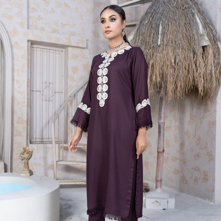 2 Piece Stitched Luxury Embroidered Suits Collection From Iqra By Anarkali - 02 - Image 2