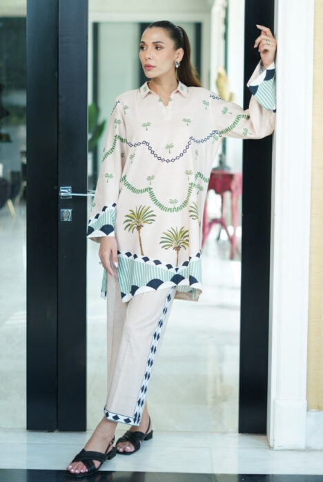 2 Piece Stitched Digital Printed Marina Suit From Sahar Print Edit Fall '24 - 02