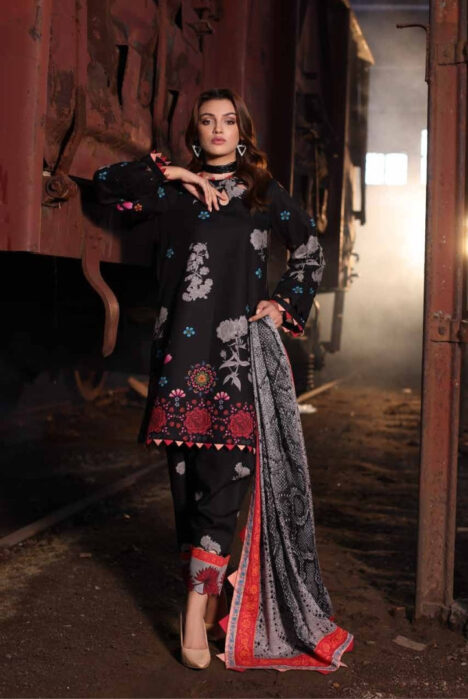 3 Piece Stitched Printed Khaddar Suit From Charizma C-Prints Vol-1 - 02