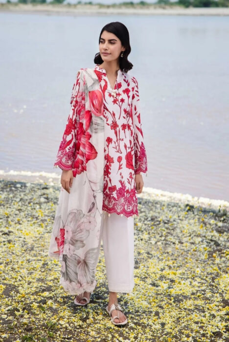 3 Piece Stitched Embroidered Suit By Ravi Kinare Collection From M.Basics By Maria.B - 20