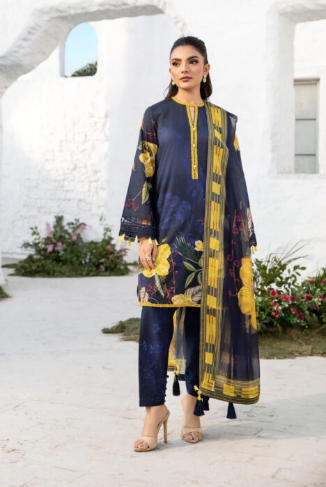 3 Piece Stitched Embroidered Suit From M.Basics By Maria.B Lawn Vol'1 Collection - 20