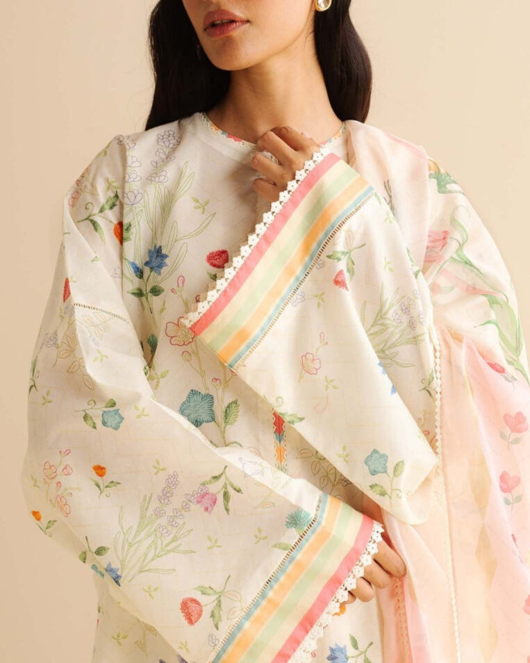 Coco Prints Drop Two By Zara Shahjahan 3 Piece Stitched Suit - 20 - Image 2