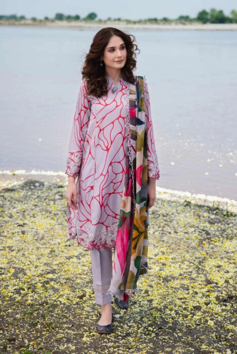 3 Piece Stitched Embroidered Suit By Ravi Kinare Collection From M.Basics By Maria.B - 21
