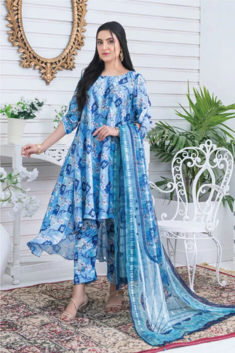 3 Piece Stitched Suit By Mizaaj Silkiya - 10