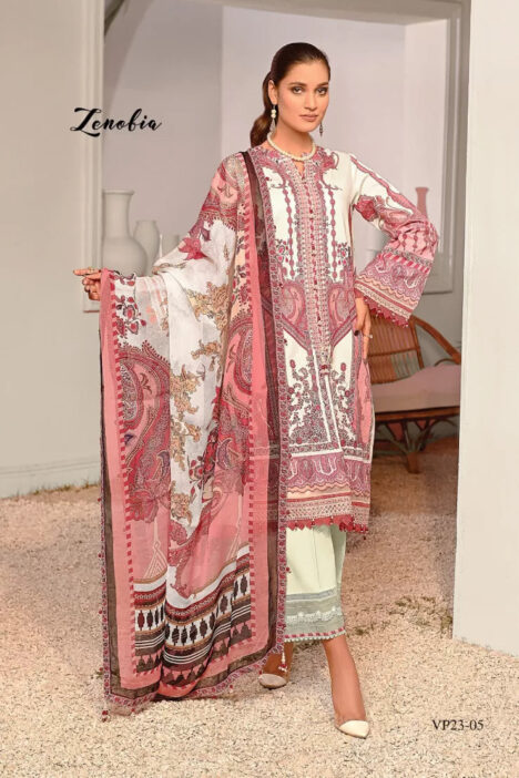 3Piece Stitched Suit By Viva Anaya - ZENOBIA