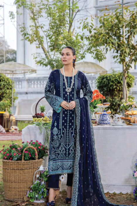 3 Piece Eshaisha Festive Lawn Embroidered Collection - 08