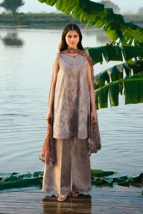 3 Piece Stitched Embroidered Suit By Ravi Kinare Collection From M.Basics By Maria.B - 24