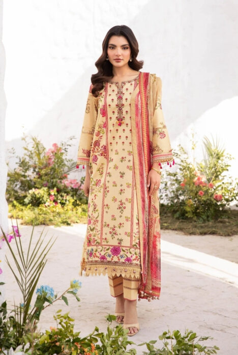 3 Piece Stitched Embroidered Suit From M.Basics By Maria.B Lawn Vol'1 Collection - 24