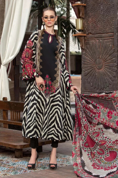 Maria.B M.Prints 3 Piece Stitched Suit - 07