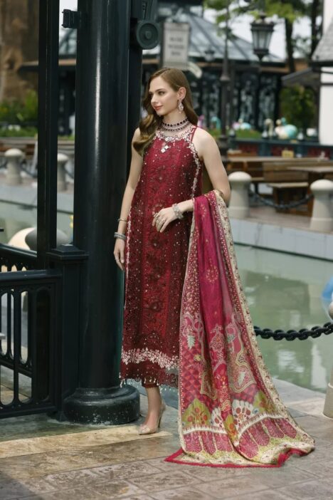 Noor By Sadia Asad Handwork Schiffli Laserkari '23 3 Piece Stitched Suit - Elara