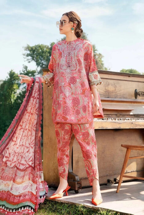 3 Piece Stitched Printed Lawn Suit From Maria.B M.Prints Spring Summer'25 Collection - 26