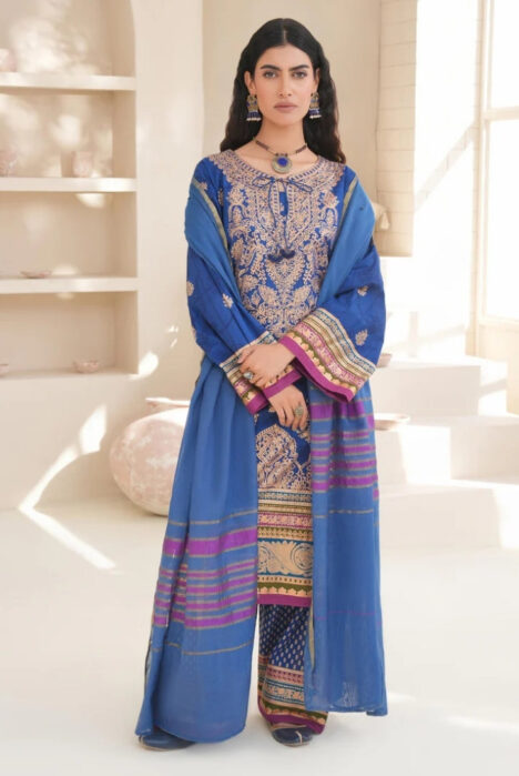 3 Pc Stitched Printed Lawn Suit By Limelight Summer Collection - 27