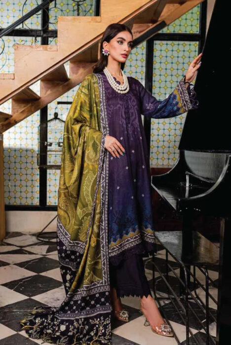 Nureh Signature Prints 3Piece Stitched Suit – 04