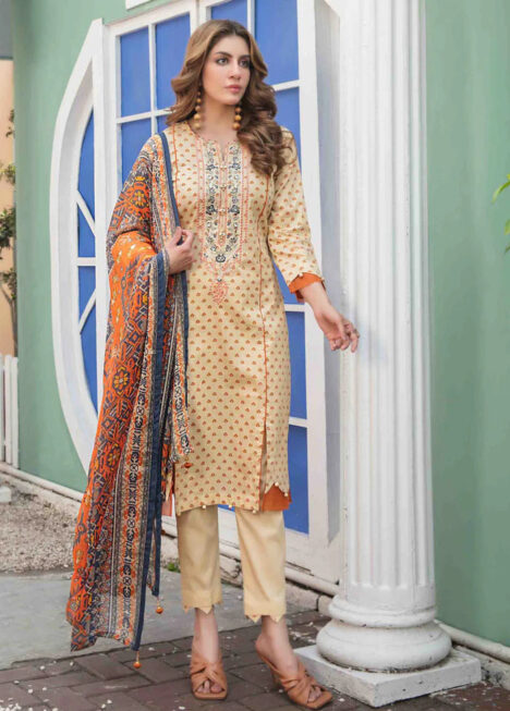 3Piece Stitched Suit By Tawakkal Tehzeeb - 03