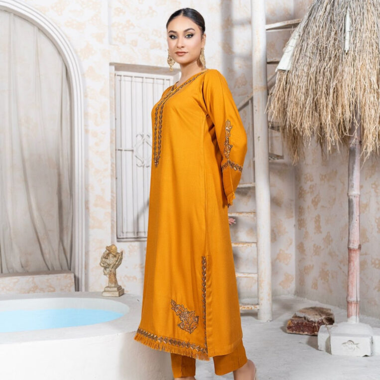 2 Piece Stitched Luxury Embroidered Suits Collection From Iqra By Anarkali - 03 - Image 2