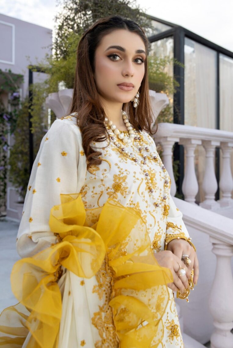 Adan Libas Chantelle 3 Piece Stitched Suit - Isla - Image 2