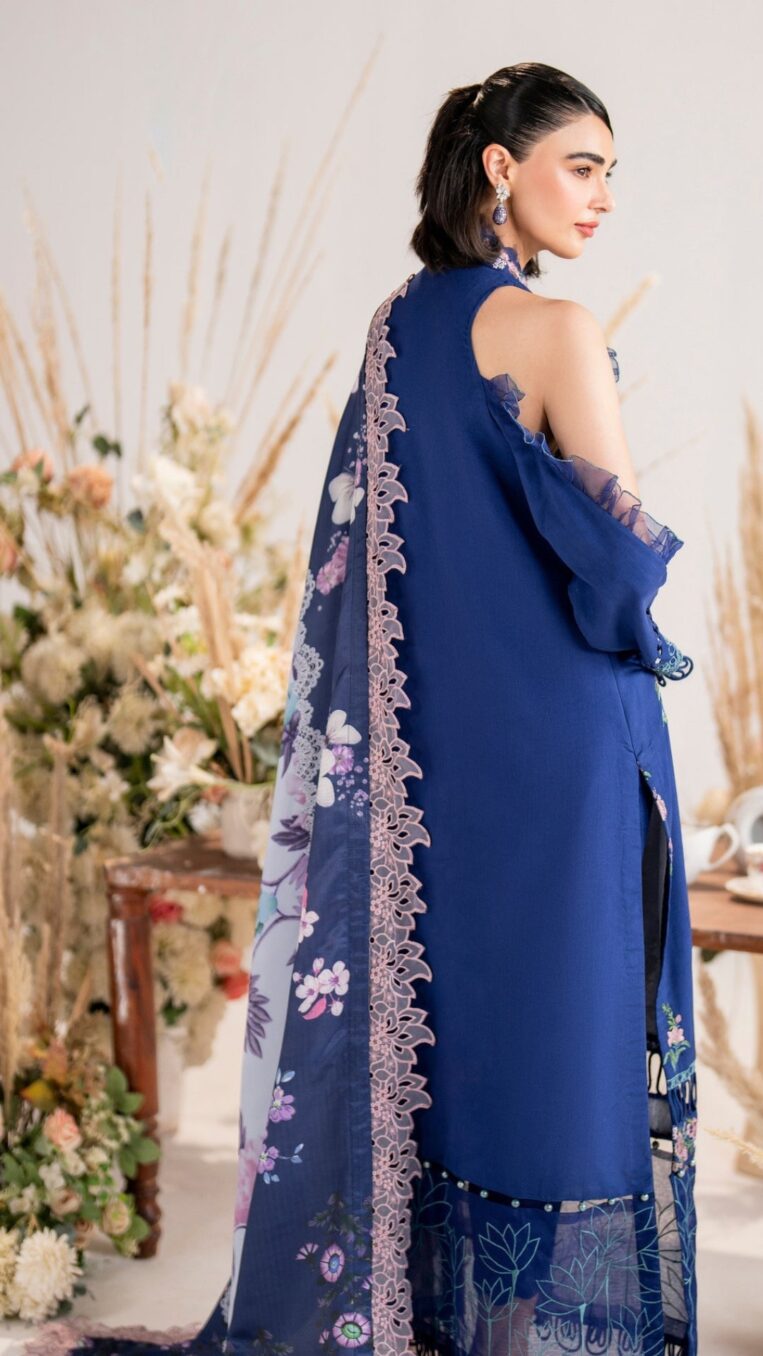 3 Piece Stitched Embroidered Digital Printed Suit | Winter Meraki'24 Vol'1 By Asifa & Nabeel - Frostbite - Image 3