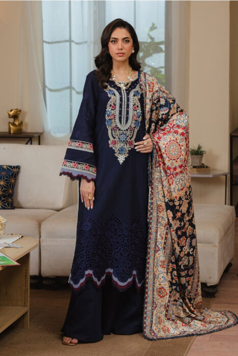 3 Pc Stitched Embroidered Khaddar Winter Collection'24 From Stella By Mahnur - MASHAAL