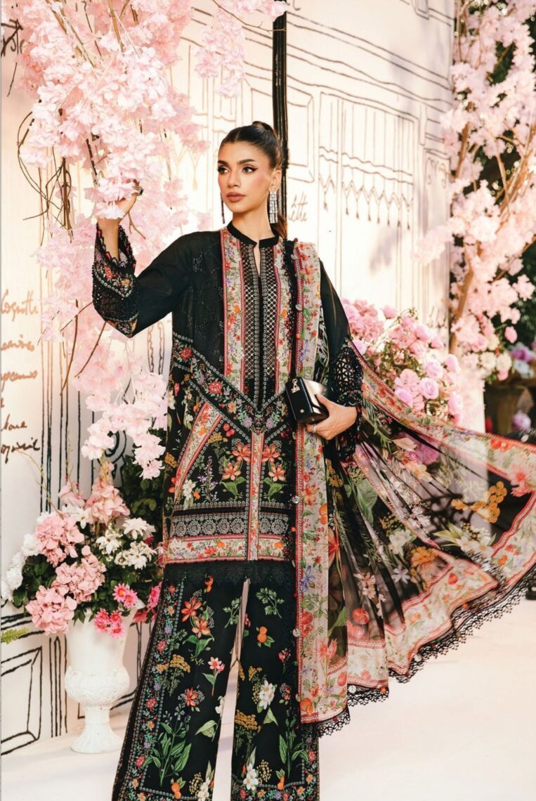 3 Piece Stitched Embroidered Lawn Suit From Maria.B By M.Prints Eid Edit Collection'25 - 03 - Image 3