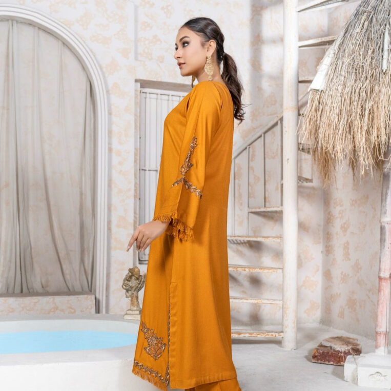2 Piece Stitched Luxury Embroidered Suits Collection From Iqra By Anarkali - 03 - Image 3