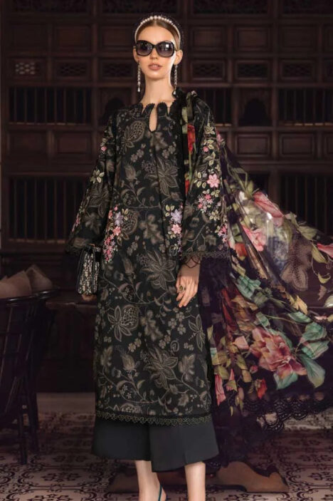 M Prints 3Piece Stitched Suit – 03