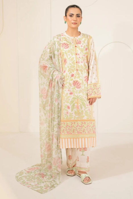3 Pc Stitched Printed Lawn Suit By Limelight Summer Collection - 32
