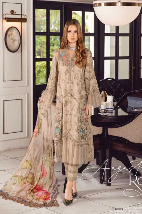 M Prints 3Piece Stitched Suit – 02