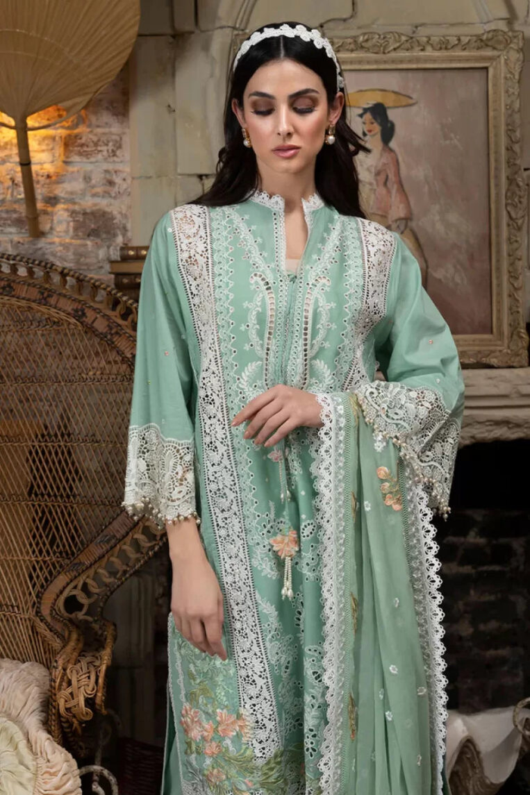 3 Piece Stitched Suit Luxury Lawn By Sobia Nazir - AN-00702 - Image 2