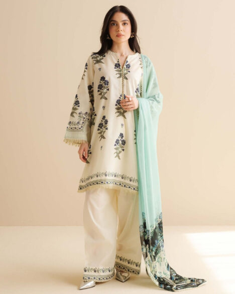 Coco Prints Drop Two By Zara Shahjahan 3 Piece Stitched Suit - 04
