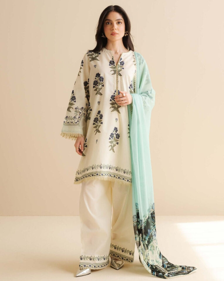 Coco Prints Drop Two By Zara Shahjahan 3 Piece Stitched Suit - 04