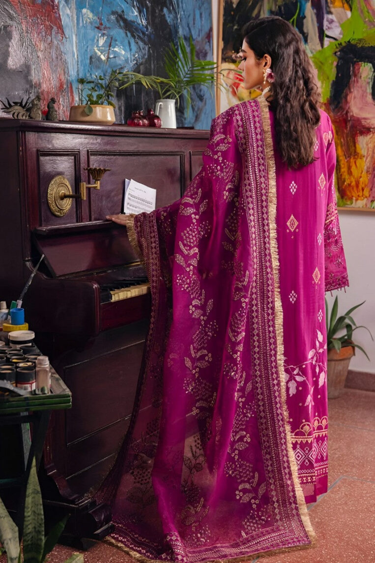 Nureh Maya Jacquard 3Piece Stitched Suit - 04 - Image 2