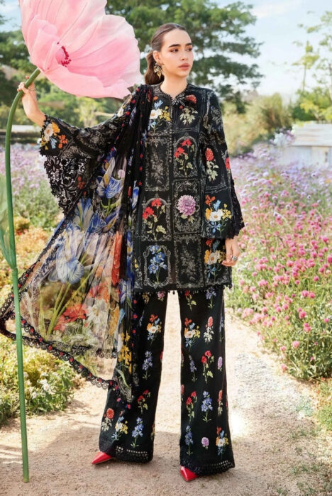 3 Piece Stitched Printed Lawn Suit From Maria.B M.Prints Spring Summer'25 Collection - 04