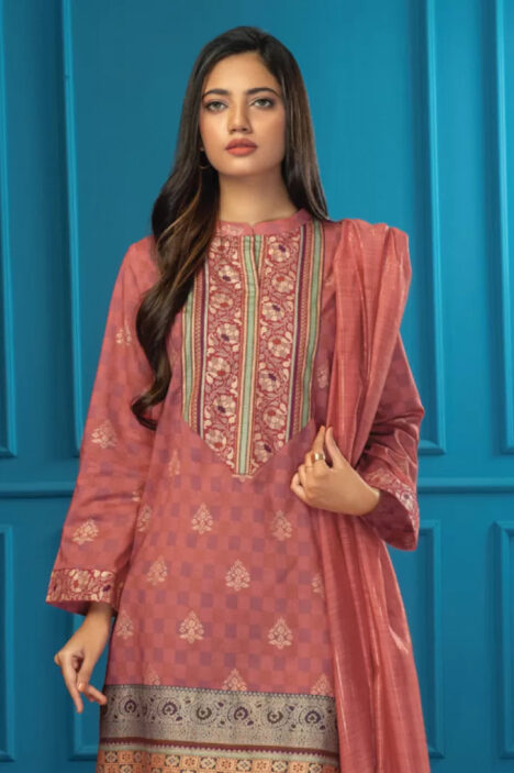 2 Piece Stitched Printed Lawn Suit By Limelight - 01