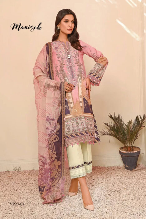 3Piece Stitched Suit By Viva Anaya - MANIZEH