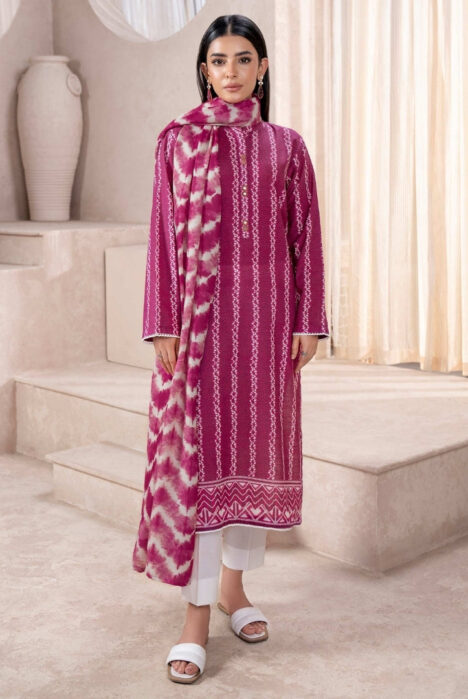 2 Pc Stitched Printed Khaddar Suit By Limelight Winter Collection - 45