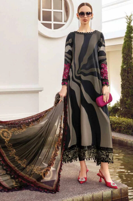 M Prints 3Piece Stitched Suit – 15