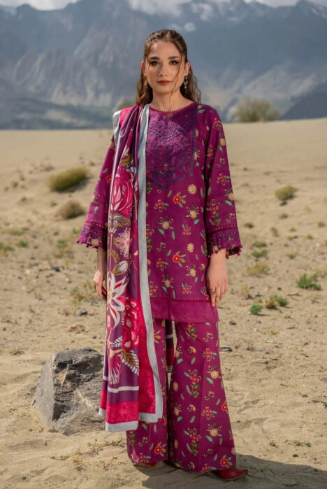 3 Piece Stitched Printed Khaddar Suit From M.Basics By Maria.B Collection - 05