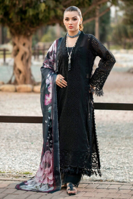 3 Piece Stitched Embroidered Lawn Suit | Adan's Libas Lawn By Khadija Sheikh'03 Collection - 05
