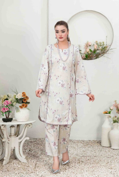 2 Piece Stitched Digital Printed Lawn Suit From Nada By Tawakkal - 05