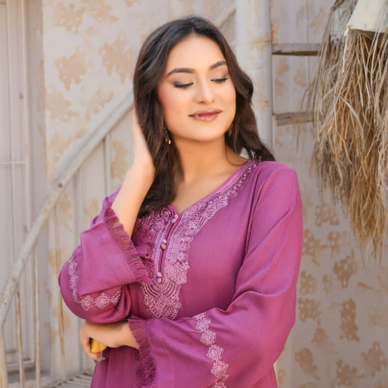 2 Piece Stitched Luxury Embroidered Suits Collection From Iqra By Anarkali - 05 - Image 3
