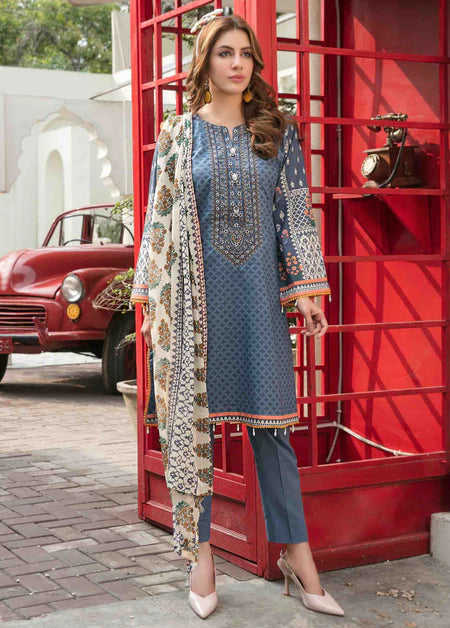 3Piece Stitched Suit By Tawakkal Tehzeeb - 05