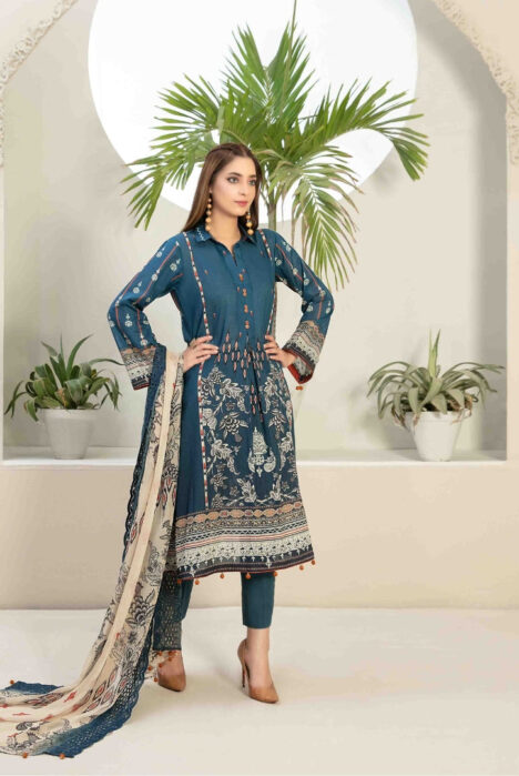 3Piece Stitched Suit By Tawakkal Raina - 05