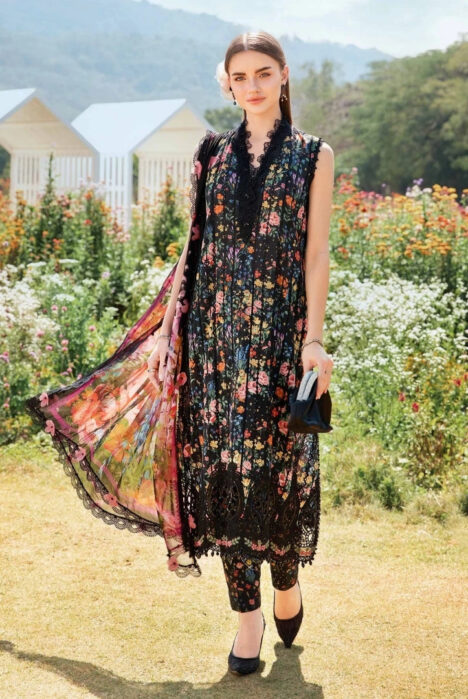 3 Piece Stitched Printed Lawn Suit From Maria.B M.Prints Spring Summer'25 Collection - 06