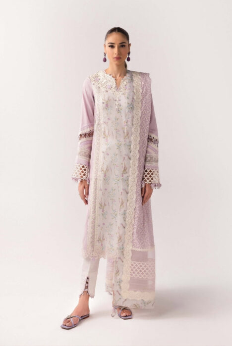 3 Piece Stitched Luxury Suits From Qalamkar Basic Pret'25 Collection - ZARINA