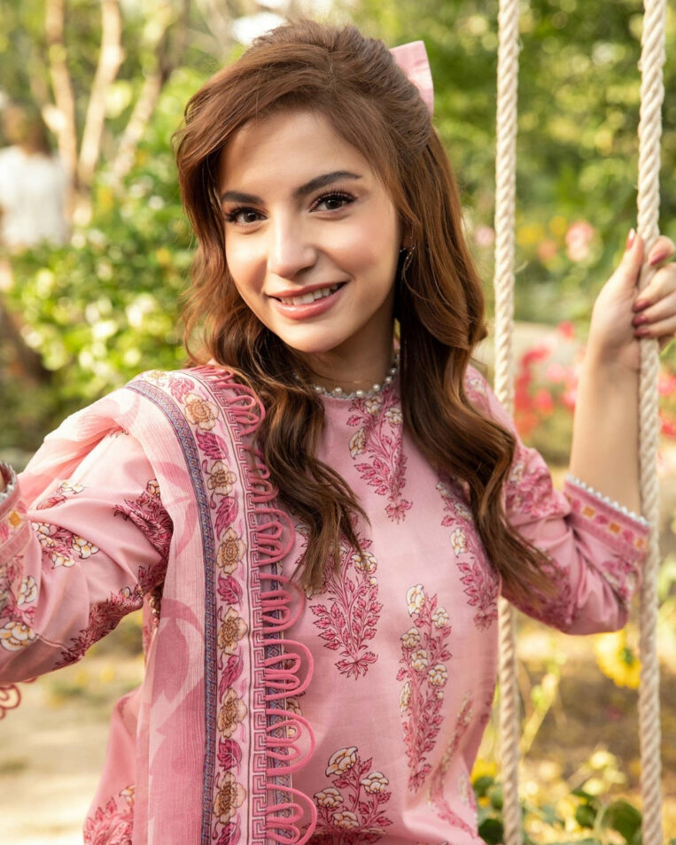 3 Piece Stitched Embroidered Lawn Suit From Maria.B By M.Basics Eid Collection'25-06 - Image 2