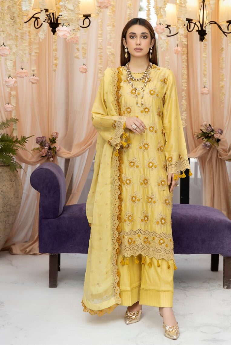 Adan Libas Chantelle 3 Piece Stitched Suit - Freya