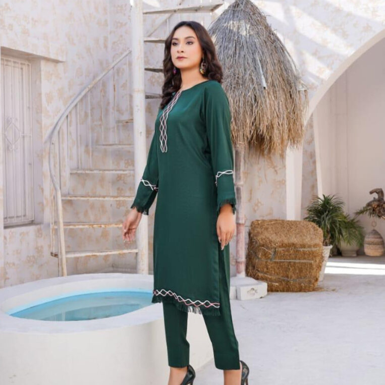 2 Piece Stitched Luxury Embroidered Suits Collection From Iqra By Anarkali - 06 - Image 4